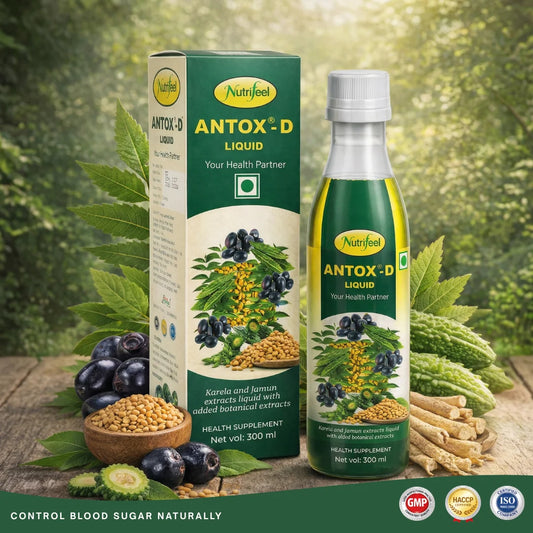 ANTOX-D® Karela Jamun Liquid Supplement – Ayurvedic Blood Sugar Support Formula (300 ml)